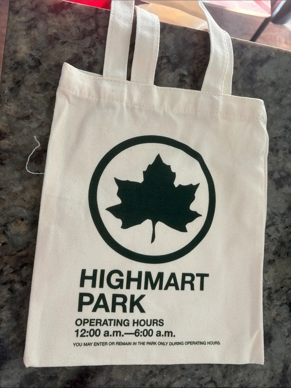 Canvas Tote Bag in Cream with NYC themed Stickers